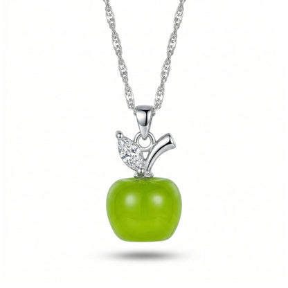 Fall Harvest Green Apple Pendant | Necklace