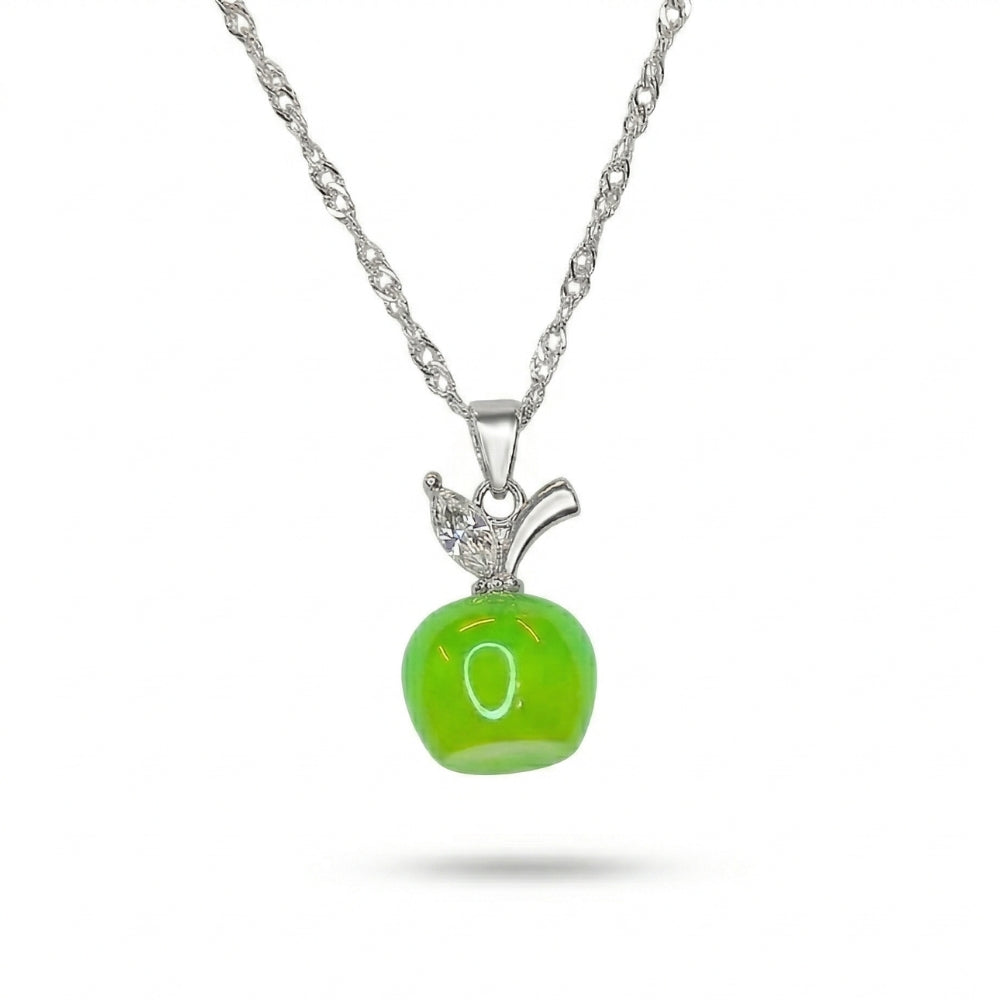 Fall Harvest Green Apple Pendant | Necklace