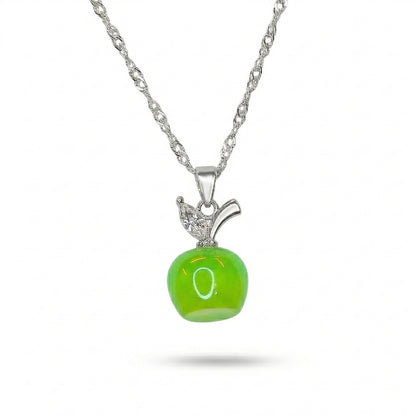 Fall Harvest Green Apple Pendant | Necklace