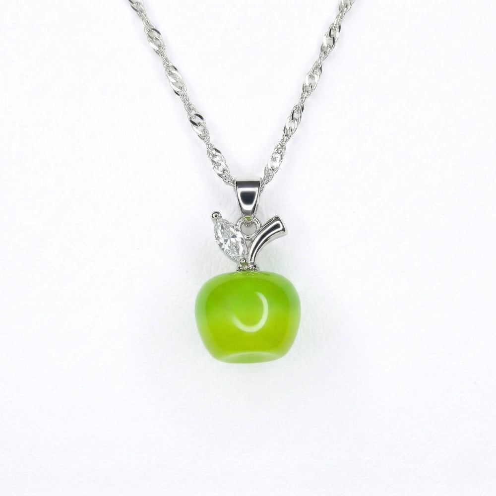 Fall Harvest Green Apple Pendant | Necklace