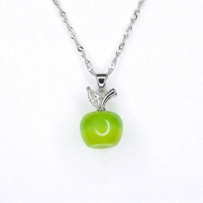 Fall Harvest Green Apple Pendant | Necklace