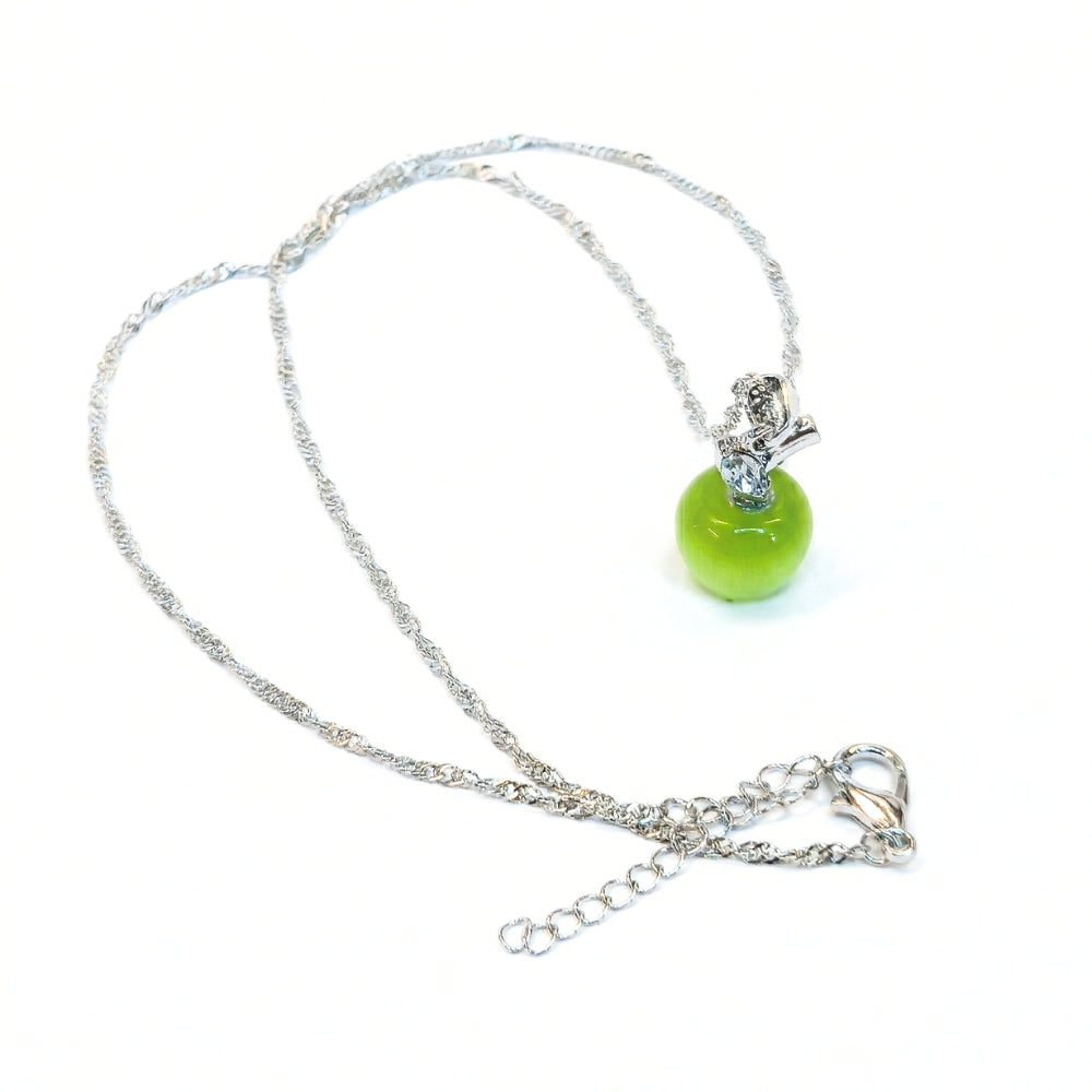 Fall Harvest Green Apple Pendant | Necklace