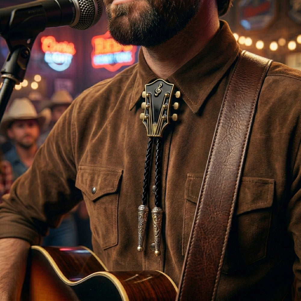 Guitar Headstock Bolo Tie | Necktie