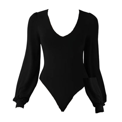 Women's V Neck Bodysuit [M]