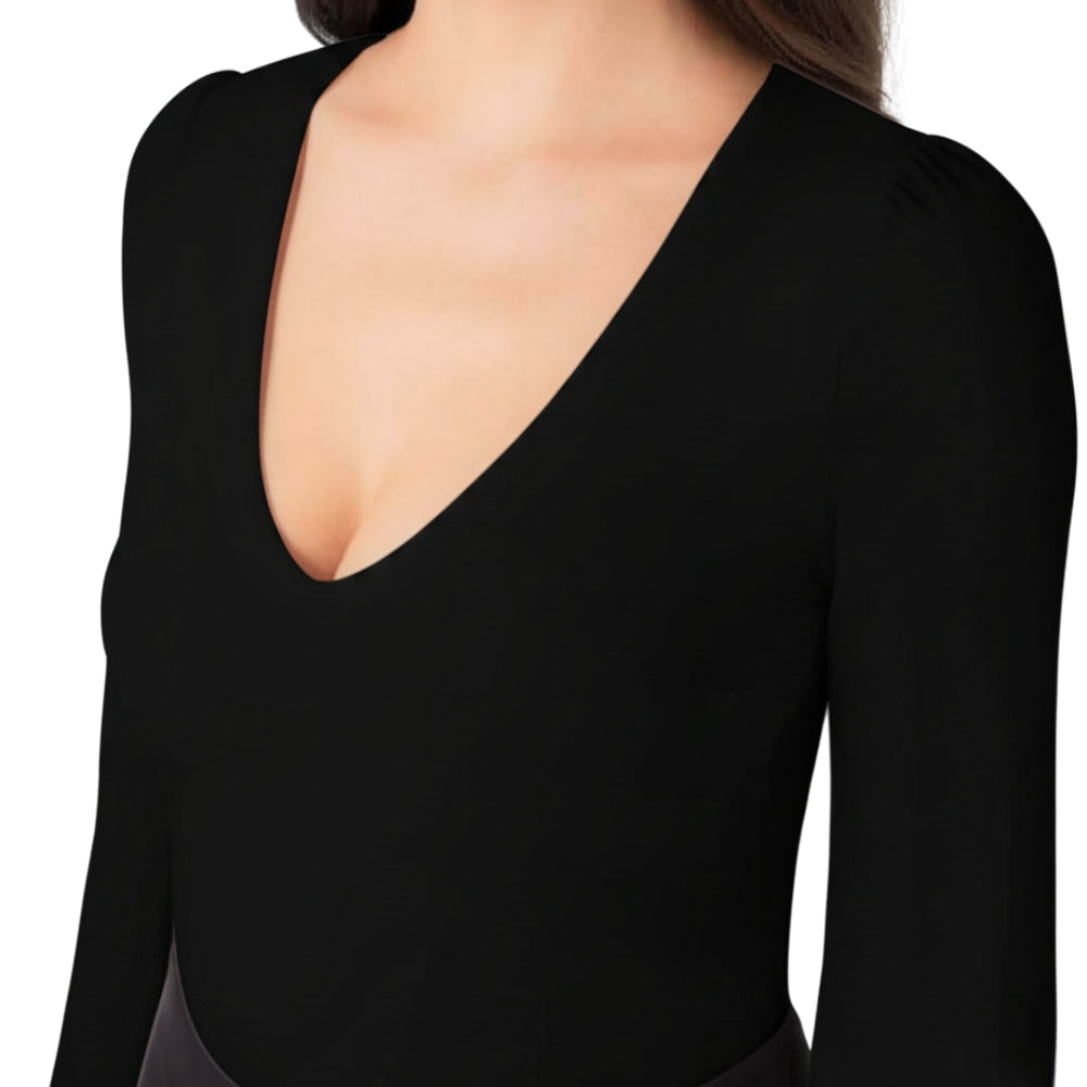 Women's V Neck Bodysuit [M]