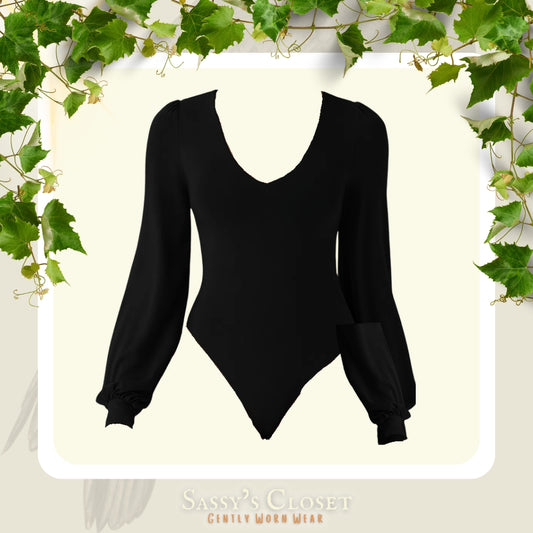 Women's V Neck Bodysuit [M]