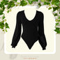 Women's V Neck Bodysuit [M]