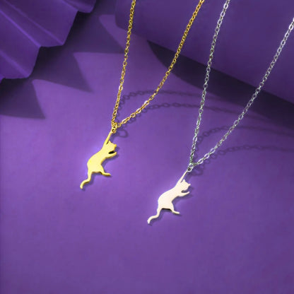 Hang In There Kitty Necklace