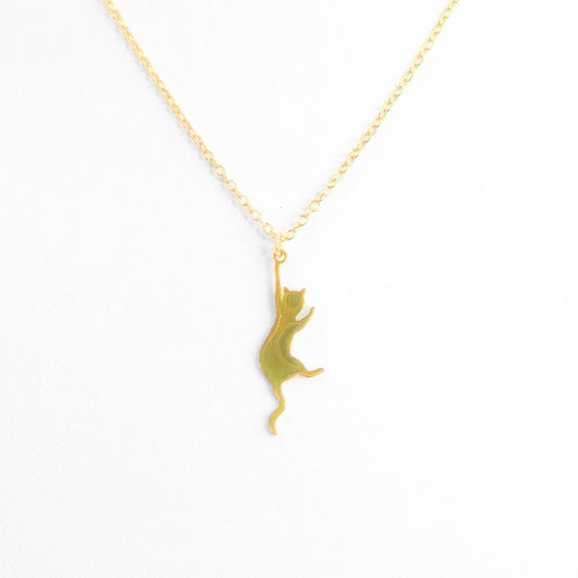 Hang In There Kitty Necklace