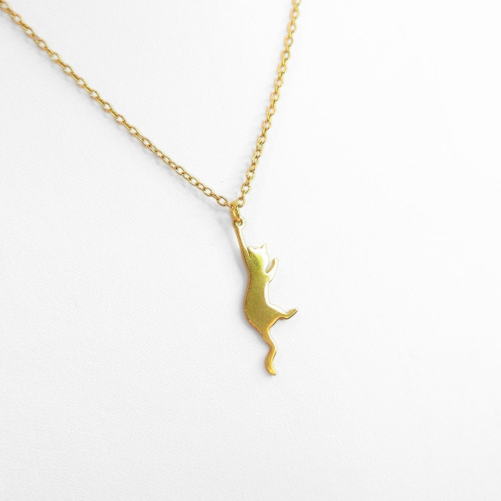 Hang In There Kitty Necklace