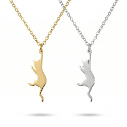 Pendentif chat « Accroche-toi » | Collier