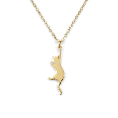 Pendentif chat « Accroche-toi » | Collier