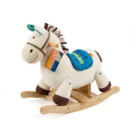 Hardwood & Plush Rocking Horse