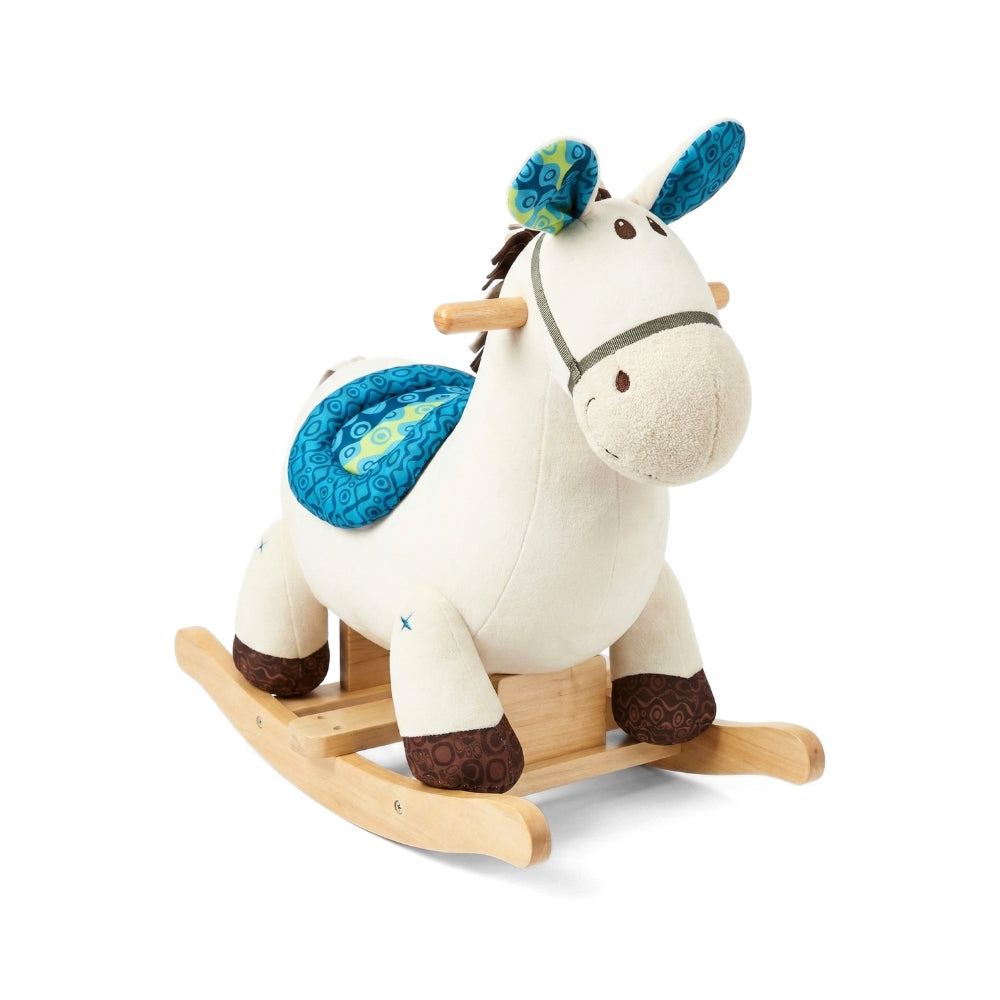 Hardwood & Plush Rocking Horse