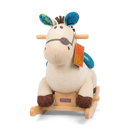 Hardwood & Plush Rocking Horse