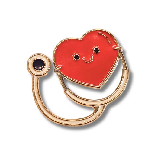 Heart Shaped Stethoscope | Collectible Pin