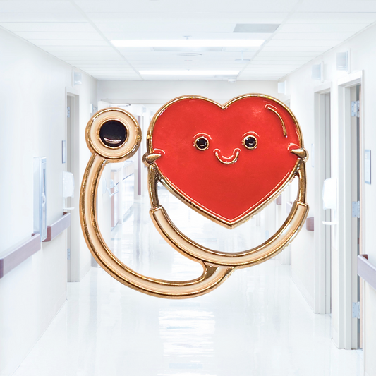 Heart Shaped Stethoscope | Collectible Pin