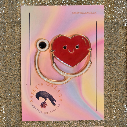 Heart Shaped Stethoscope | Collectible Pin