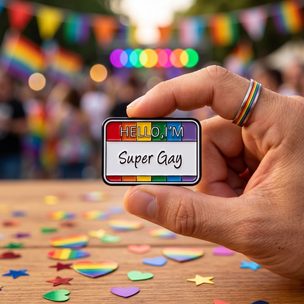 Hello, I'm Super Gay | Collectible Pin
