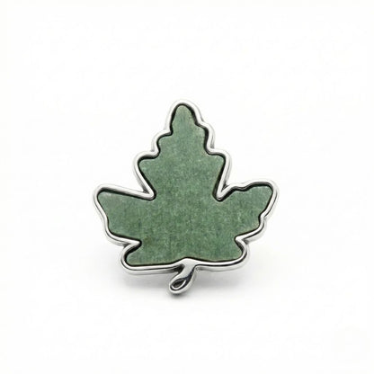 Broche en cuivre en forme de feuille d'érable du Parlement historique | Épingle de collection