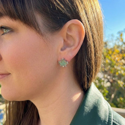 Historic Parliament Roof Copper Maple Leaf Studs | Earrings