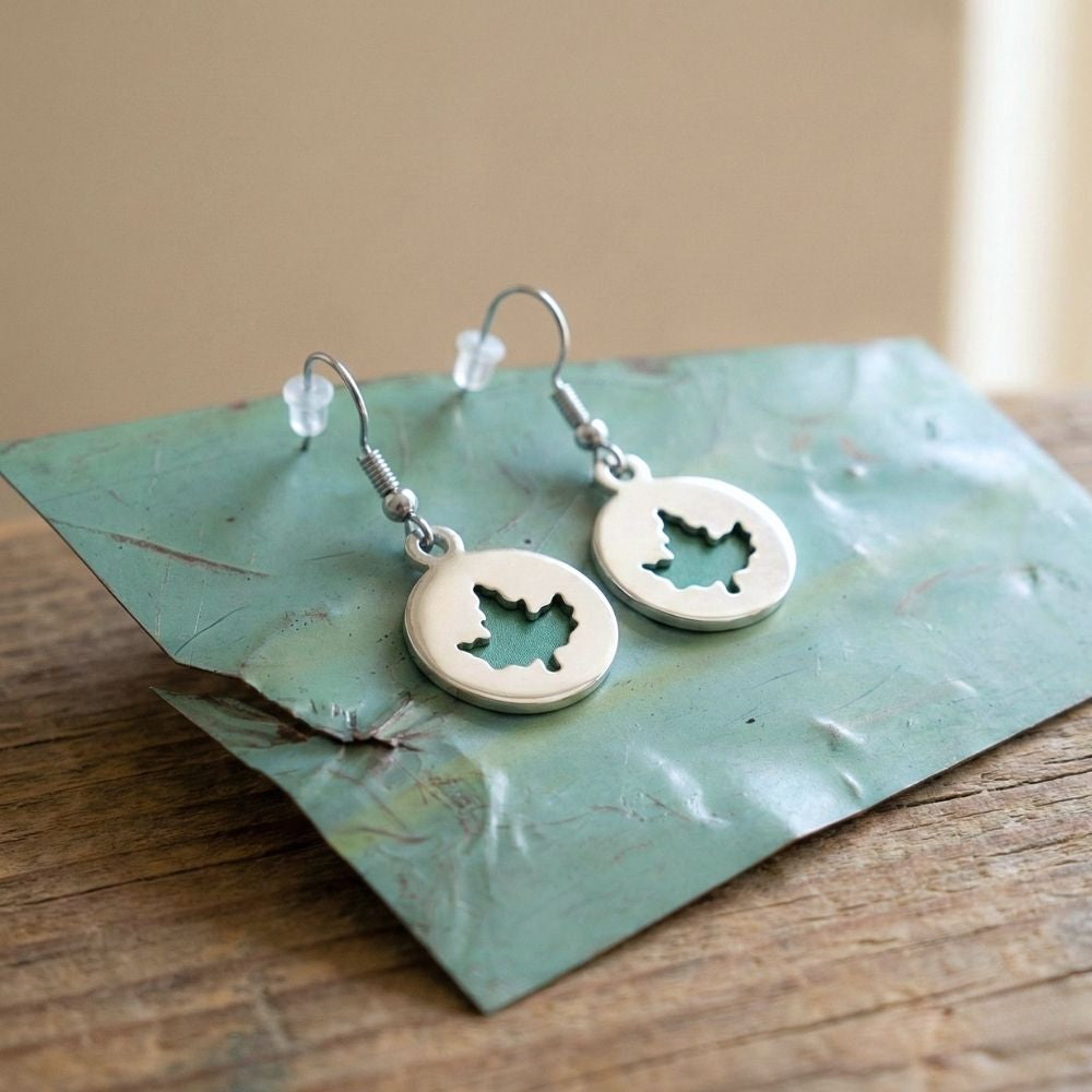 Historic Parliament Roof Copper Sterling Silver Drop | Earrings