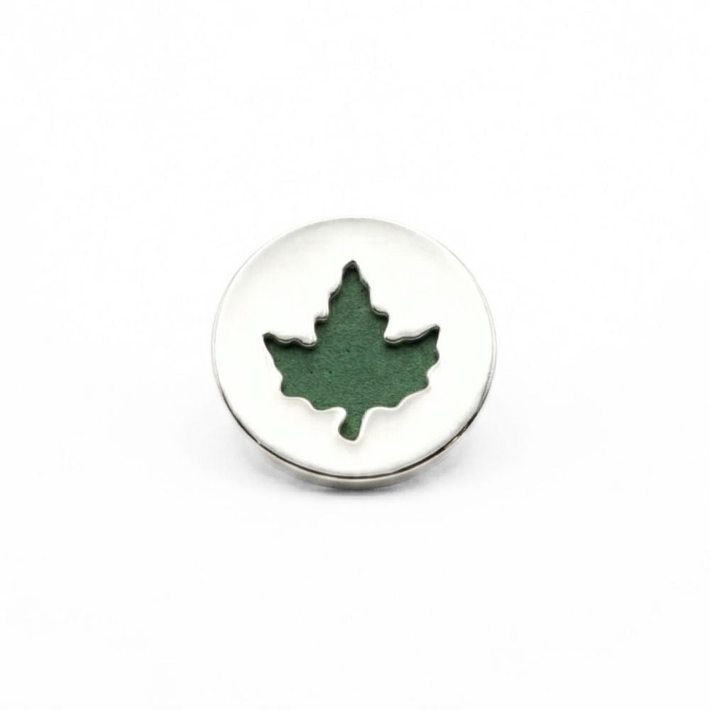 Historic Parliament Roof Copper Sterling Silver Maple Leaf | Collectible Pin