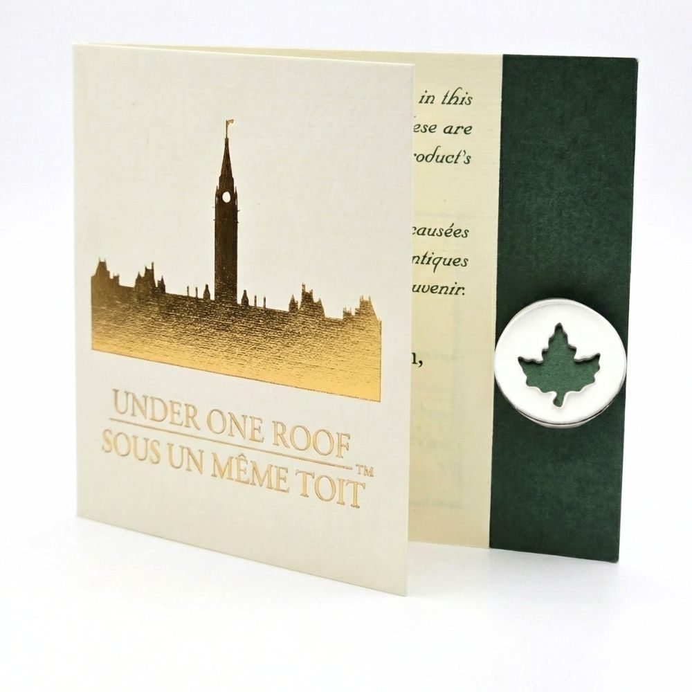 Historic Parliament Roof Copper Sterling Silver Maple Leaf | Collectible Pin