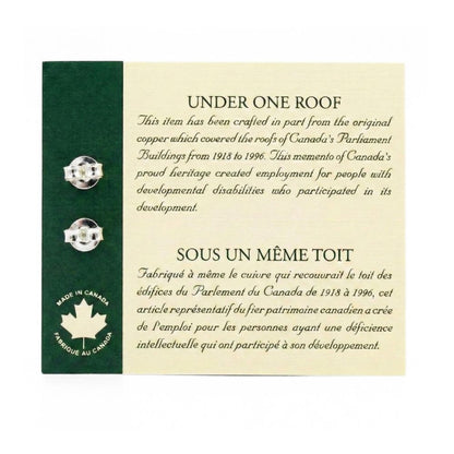 Historic Parliament Roof Copper Sterling Silver Studs | Earrings