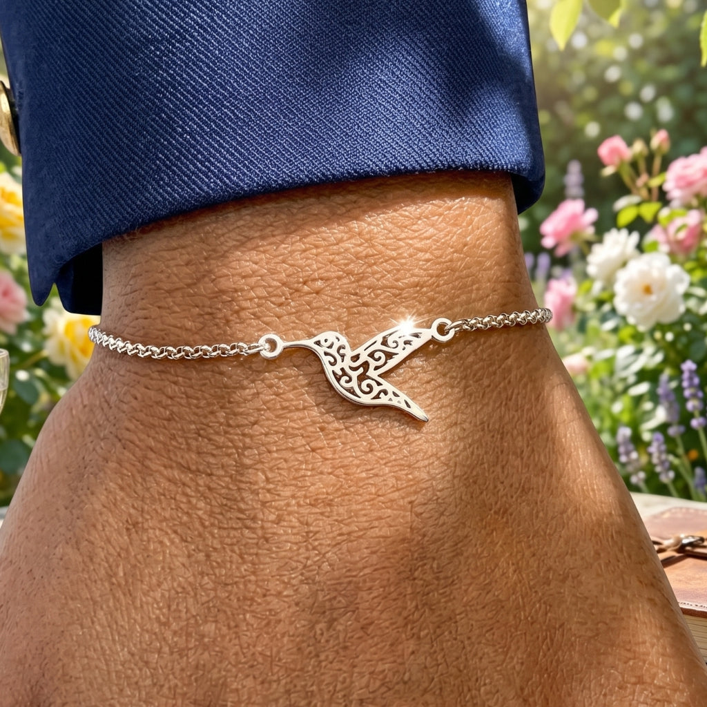 Hummingbird Stencil | Bracelet