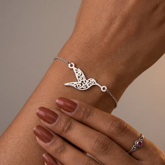 Hummingbird Stencil | Bracelet