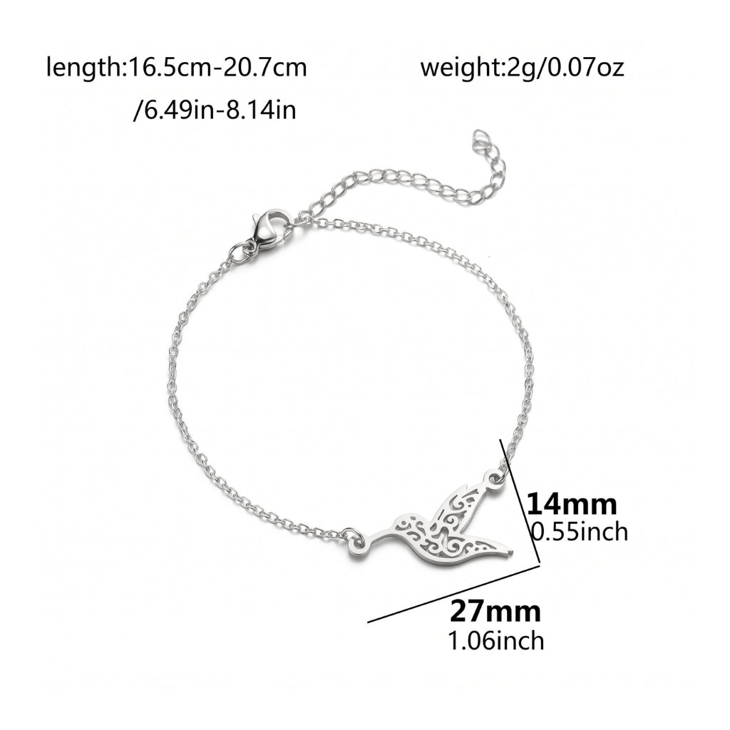 Hummingbird Stencil | Bracelet