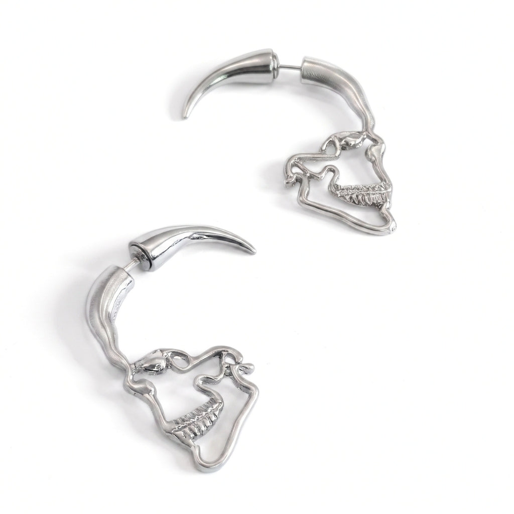 Boucles d'oreilles Tête de mort à pointes