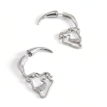 Boucles d'oreilles Tête de mort à pointes