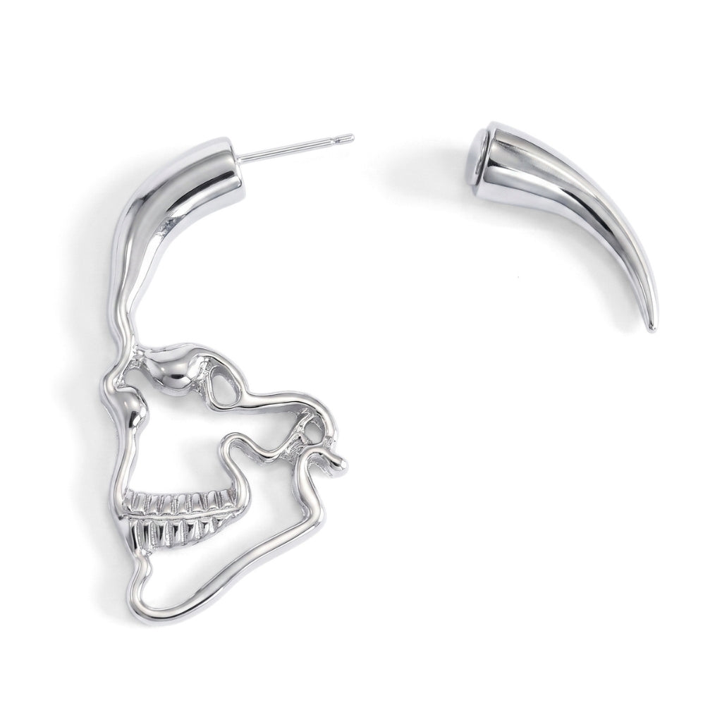 Boucles d'oreilles Tête de mort à pointes