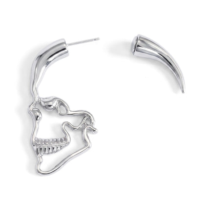 Boucles d'oreilles Tête de mort à pointes