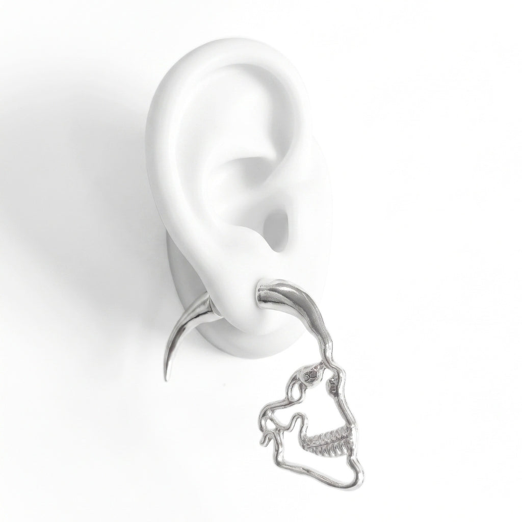 Boucles d'oreilles Tête de mort à pointes