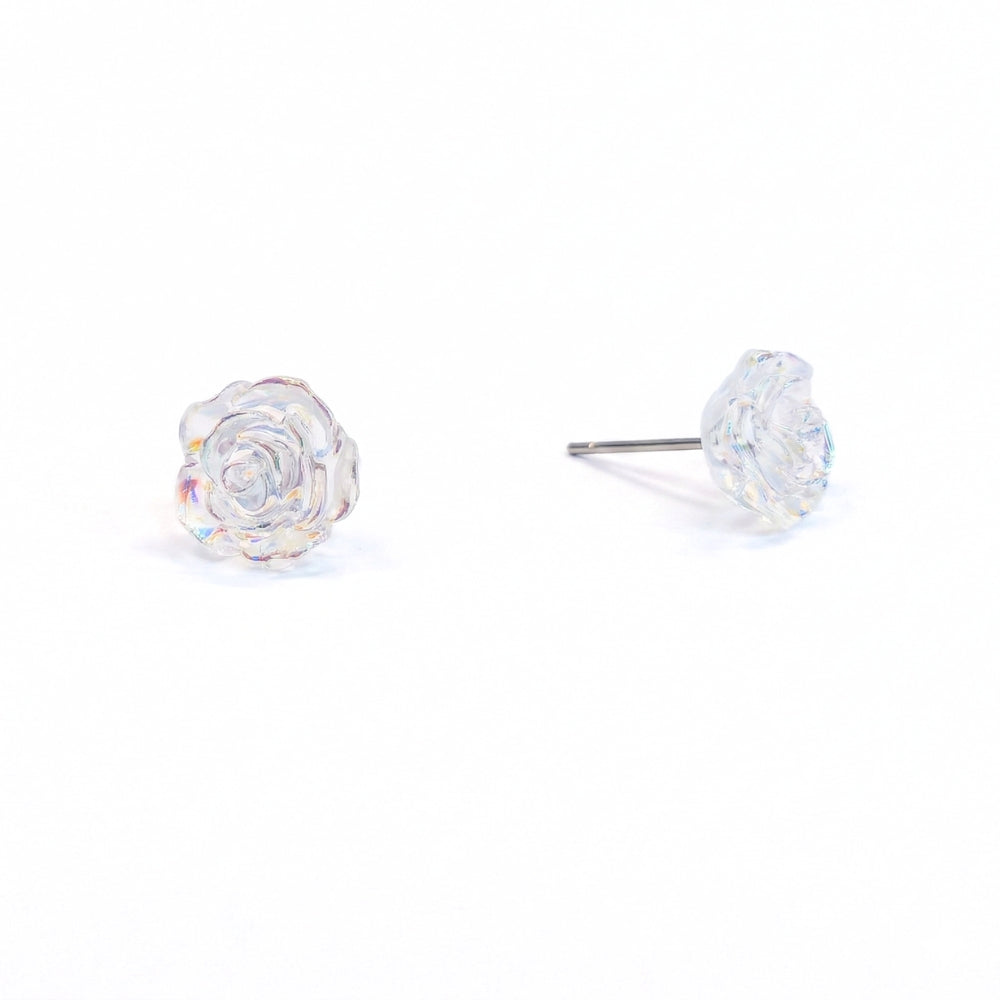Iridescent Rose Studs | Earrings