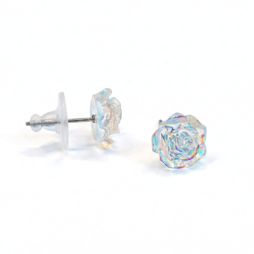 Iridescent Rose Studs | Earrings
