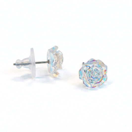 Iridescent Rose Studs | Earrings