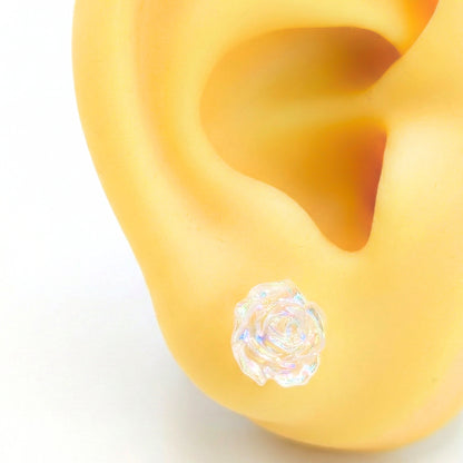 Iridescent Rose Studs | Earrings
