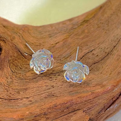 Iridescent Rose Studs | Earrings