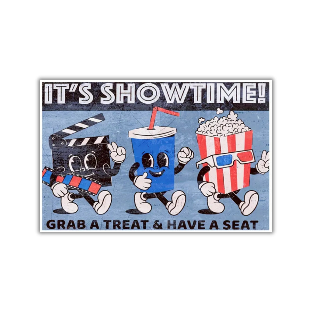 Affiche de cinéma classique Showtime | Impression sur toile