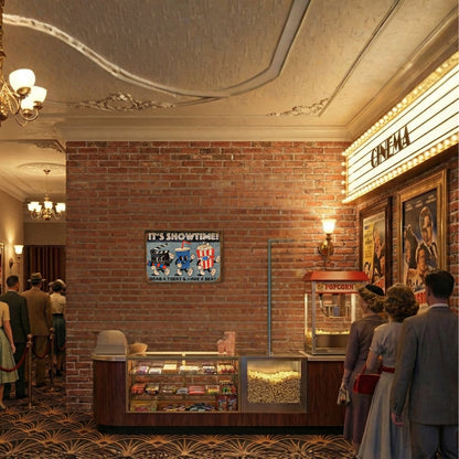 Affiche de cinéma classique Showtime | Impression sur toile
