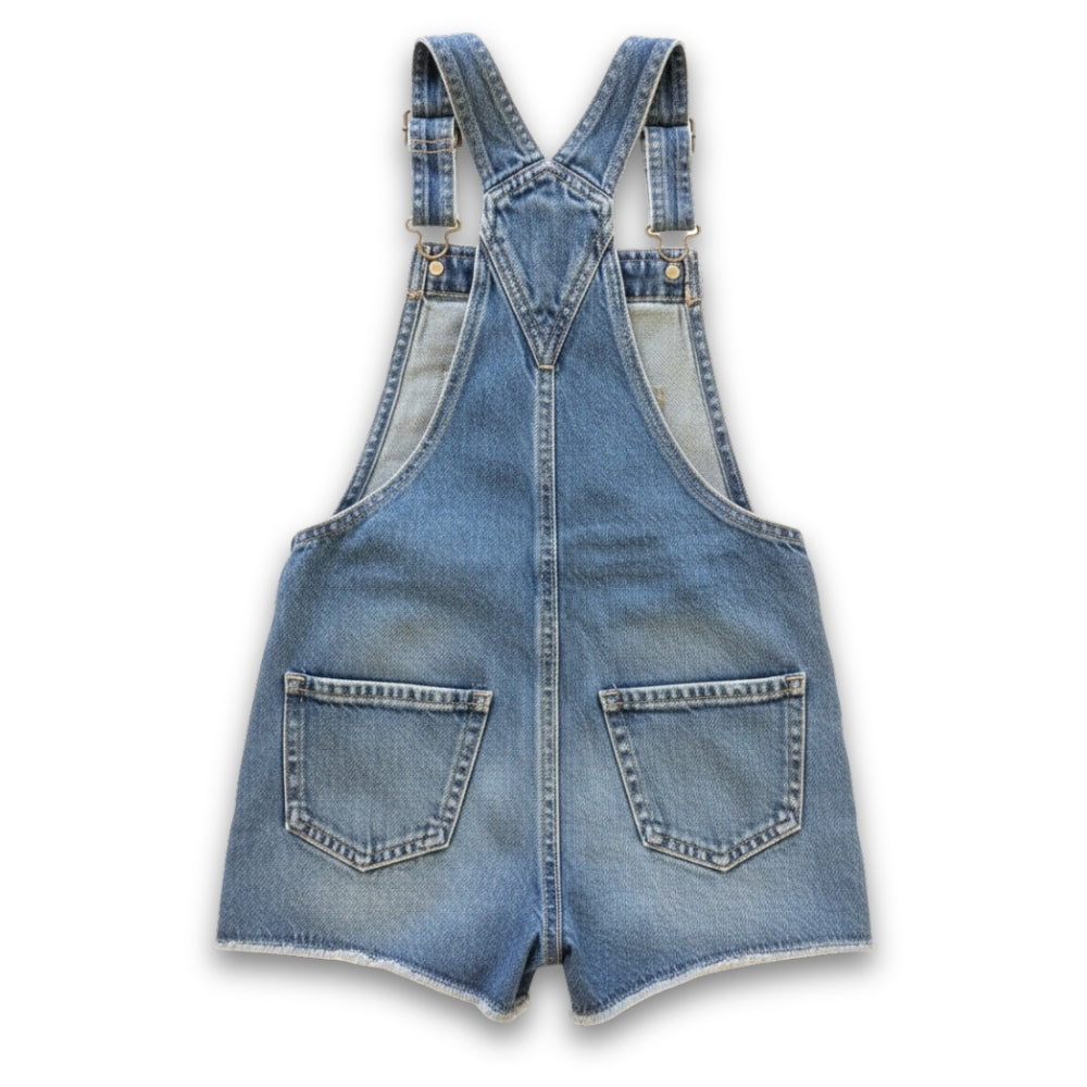 Kids 6-7Y [S] Denim Overall Shorts (Shortalls) | GAP