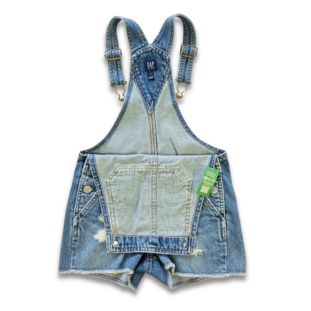Kids 6-7Y [S] Denim Overall Shorts (Shortalls) | GAP