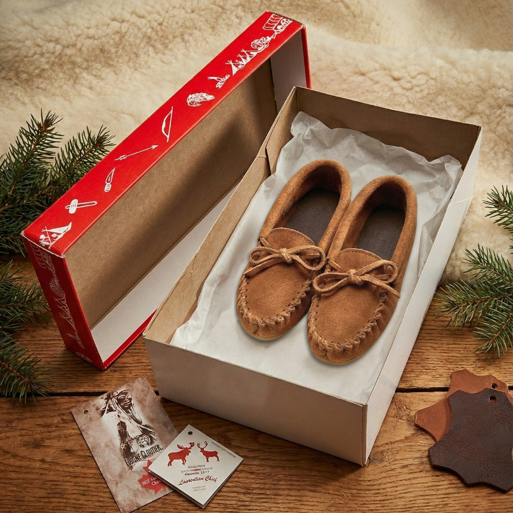 Kids [6] Genuine Moose Hide Moccasins | Laurentian Chief