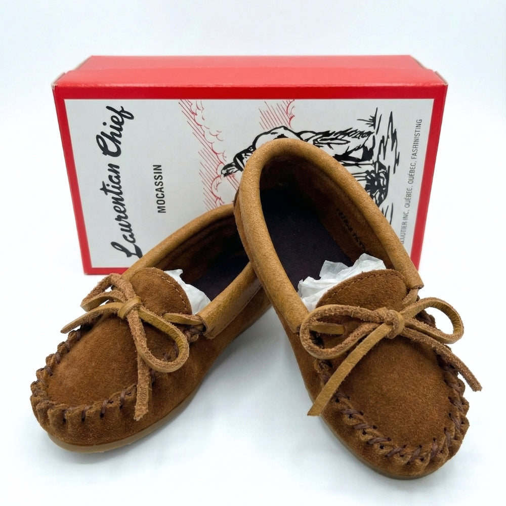 Kids [6] Genuine Moose Hide Moccasins | Laurentian Chief