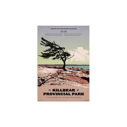 Killbear Provincial Park Vintage Tourism Poster | Canvas Art Print
