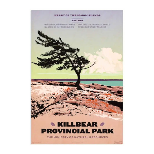 Killbear Provincial Park Vintage Tourism Poster | Canvas Art Print